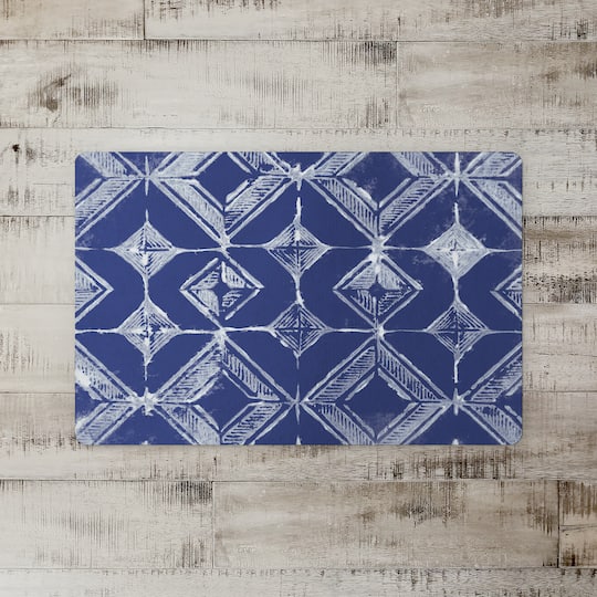 Indigo Diamonds Floor Mat